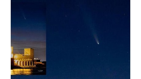 Stupor mundi: ecco la Cometa del secolo sul Castello di Federico a Trani