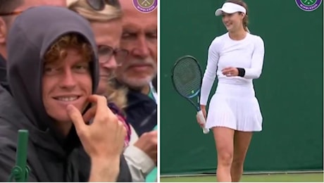 Jannik e Anna, siparietto romantico a Wimbledon