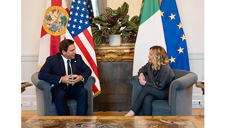 Incontro del Presidente Meloni con il Governatore della Florida