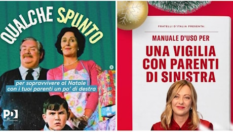 Pd-FdI e il derby di Natale sui social: come sopravvivere alle festività con parenti di opposto colore politico