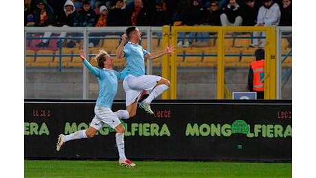 Lazio torna alla vittoria, 2-1 nel finale a Lecce