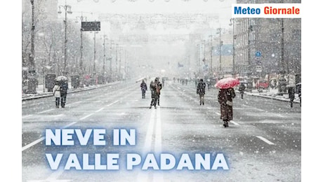 Val Padana, le possibili cadute di neve nelle prossime due settimane