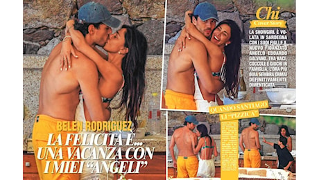 L'amore tra Belén e Angelo Galvano va a gonfie vele, le foto in Sardegna con Santiago e Luna Marì