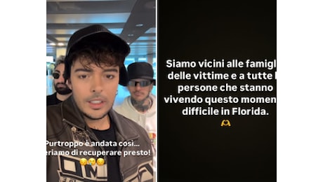 The Kolors bloccati in aeroporto: L'uragano Milton ci ha fermati