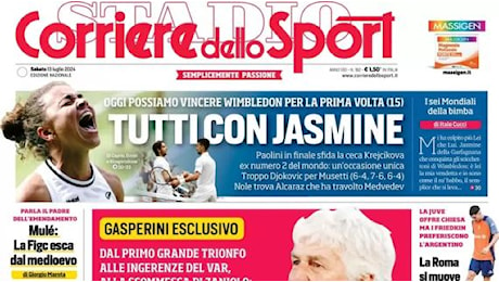 Gasperini esclusivo in apertura del Corriere dello Sport : Il calcio che non mi piace