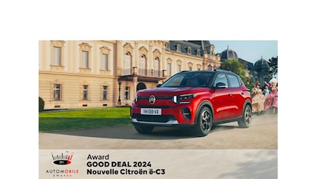 Citroen E-C3 vince il Good Deal Award 2024