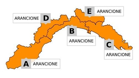 L’allerta è diventata arancione anche sul Ponente fino a domattina alle otto, poi gialla fino alle 13