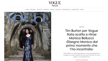 Sacro Bosco di Bomarzo su Vogue, con le foto di Tim Burton di Monica Bellucci