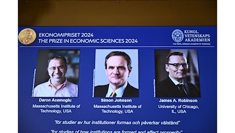 Nobel Economia 2024, premio ad Acemoglu-Johnson-Robinson: chi sono