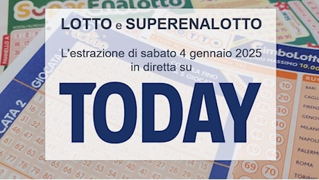 Estrazioni Lotto oggi e SuperEnalotto di sabato 4 gennaio 2025: numeri vincenti e quote