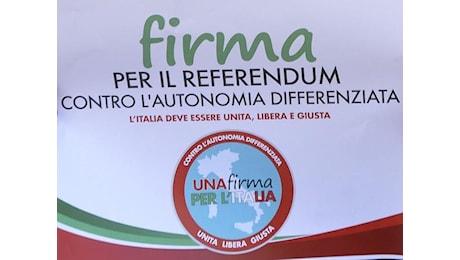 Autonomia differenziata, raggiunte le 500mila firme per il referendum