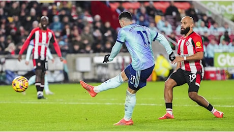 Brentford-Arsenal 1-3: gol e highlights