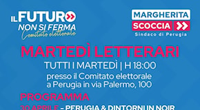 Perugia, «Martedì letterari» al comitato elettorale di Margherita Scoccia: libri, conferenze e dibattiti