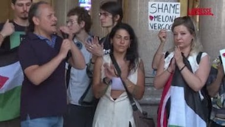 Roma, manifestazione pro Palestina in occasione della visita di Isaac Herzog