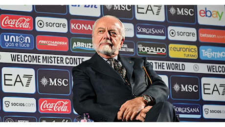 De Laurentiis, il patron sarà il grande assente nel match contro il Milan: il motivo