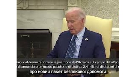 VIDEO: Guerra Ucraina, Biden: Nuovo pacchetto da 2,4 miliardi di aiuti per Kiev