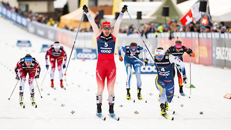 Nadine Fähndrich s’impone col brivido in Val di Fiemme!