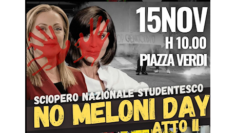 Scontri a Bologna, in città i volantini con i volti macchiati di rosso di Meloni e Bernini