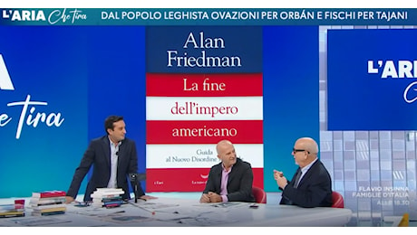 L'Aria che tira, Alan Friedman: Gli occhiali della Boccia: come si presenta in studio