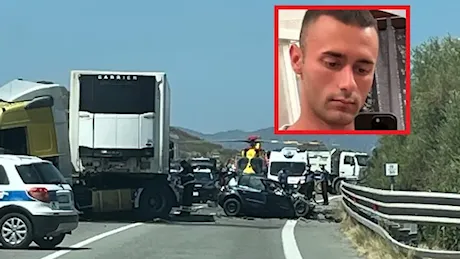 Auto contro Tir sulla 125: morto Davide Sapienza: cagliaritano di 25 anni