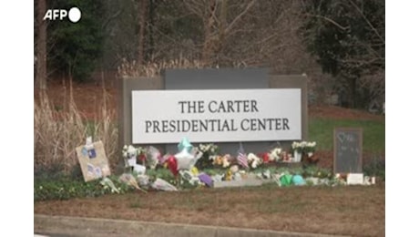 Atlanta, gli omaggi all'ex presidente degli Stati Uniti Jimmy Carter