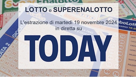 Estrazioni Lotto e SuperEnalotto di oggi martedì 19 novembre 2024: numeri vincenti e quote