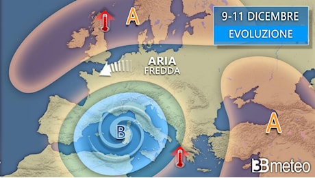 Meteo Italia - Prossima settimana con altro maltempo. Vortice mediterraneo ancora attivo