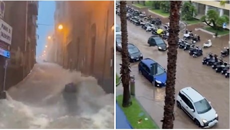 Maltempo in Campania: i video degli allagamenti in penisola sorrentina, l'acqua invade le strade e manda il traffico in tilt