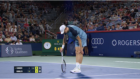 VIDEO Sinner eliminato da Rublev a Montreal: highlights