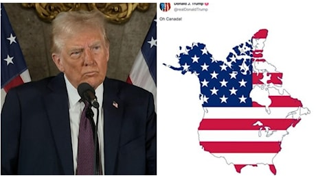 Trump preme sull'annessione della Groenlandia e mostra la mappa del Canada incluso negli Usa. Francia: «Nessuno violi i confini»