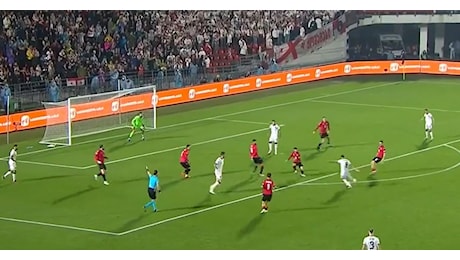 VIDEO / Albania in vantaggio contro la Georgia: segna Asllani, ecco il gol