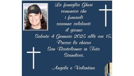 I funerali di Gheri Guido sabato 4 gennaio