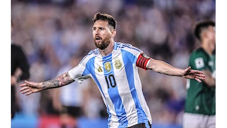 Qualificazioni mondiali, Argentina-Bolivia 6-0: tripletta di Messi, in gol anche Lautaro