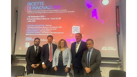 Banca Generali, Bicocca e Lega Serie A al lavoro per l’innovazione