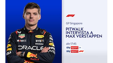 F1, Versatppen (Red Bull) protagonista di Pit Walk: alle 17.45 su Sky