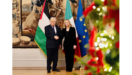 Incontro del Presidente Meloni con il Presidente della Palestina