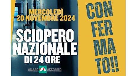 CONFERMATO LO SCIOPERO DEL 20/11. “Protestiamo per ridare dignità e valore al nostro lavoro.