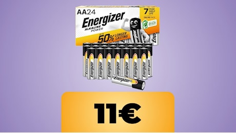 La batterie AA e AAA Energizer da 24 unità sono in sconto su Amazon per la Festa delle Offerte Prime