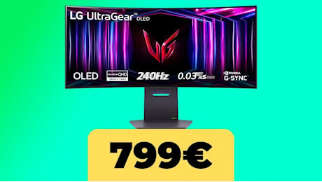 LG 34GS95QE UltraGear, il monitor curvo da gaming è in forte sconto