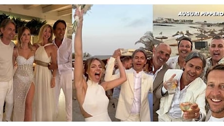 Pippo Inzaghi sposa Angela Robusti a Formentera: quanti vip al matrimonio. FOTO