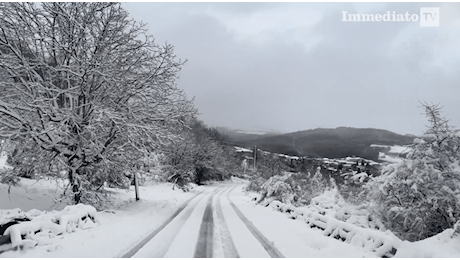 Monti Dauni sotto la neve: emergenza e volontari in azione a Roseto Valfortore