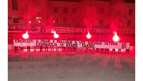 Cerignola, gli Ultras 1984 hanno omaggiato le tre vittime dell’incidente di Potenza