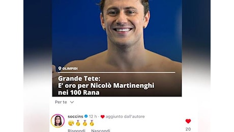 Anche Clara Soccini tra i fan di Tete Martineghi: tanti emoticon per lui su Instagram