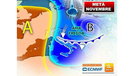 Meteo: Sciabolata Artica entro metà Novembre, in arrivo anche la Neve a bassa quota, gli aggiornamenti