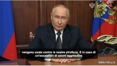 Ucraina, Putin: autorizzati a rispondere contro siti altri paesi