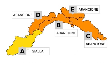 Meteo in Liguria, allerta arancione per maltempo, situazione potenzialmente critica; gli aggiornamenti