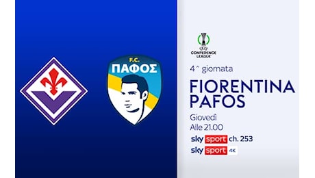 Fiorentina-Pafos, dove vedere la partita di Conference League in tv e streaming