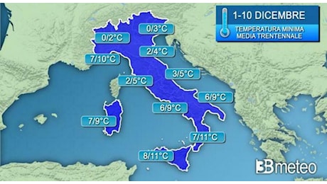 Meteo, freddo artico con calo delle temperature. Weekend sotto zero, allerta vento, arriva la neve (anche in collina)