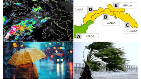Liguria, allerta gialla dalle 12: poi potrebbe diventare arancione o rossa