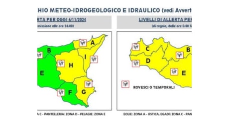 Anche per la giornata di domani, a Messina e Provincia, proseguiranno le condizioni di tempo perturbato iniziate oggi... caratterizzate da 'un'Allerta Gialla' diramata con una validità di 24h a partir